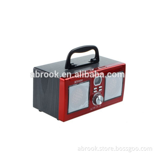 LED light wooden rechargeable portable digital speaker usb